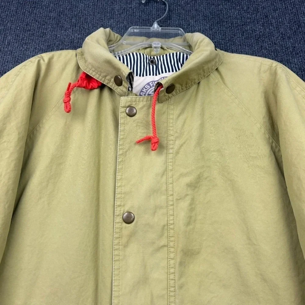 Saks 5th Avenue New York NY Real Clothes Hooded Field Chore Jacket Khaki Outdoor